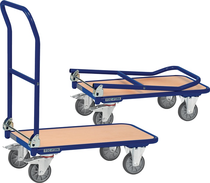 TECWERK Plattformwagen Ladeflächen L720xB450 mm Stahlrohr
