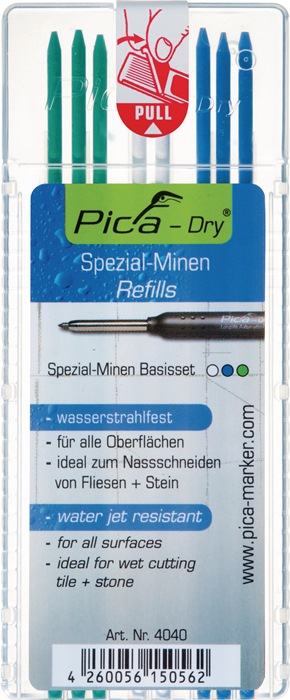 PICA Minen-Set 3x blau, 2x weiß, 3x grün