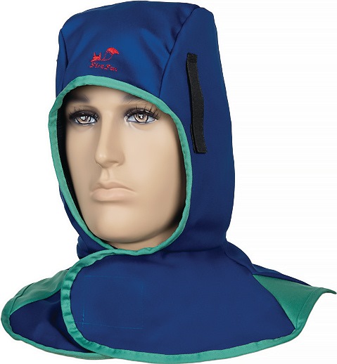 WELDAS Schweißerhaube mit Klettverschluss blau