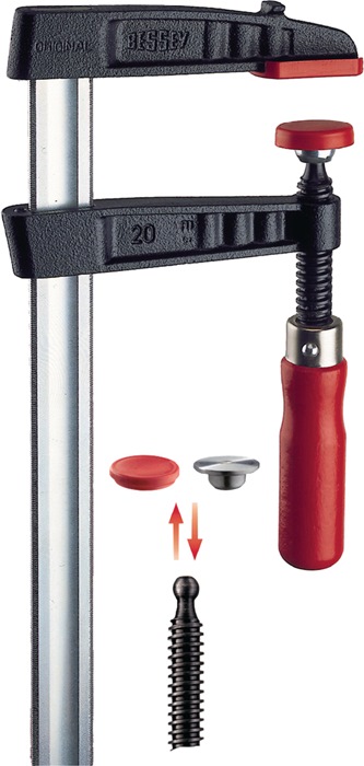 BESSEY Temperguss-Schraubzwinge Spannweite 100 mm Ausladung 50 mm