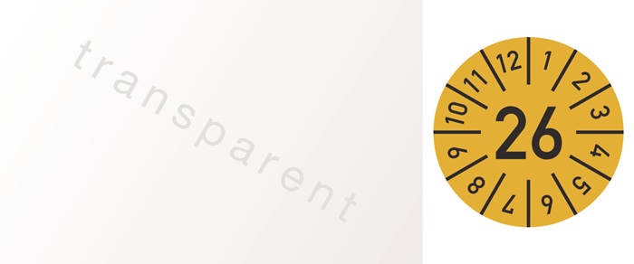 Einjahreskabelprüfplakette B25xL60 mm