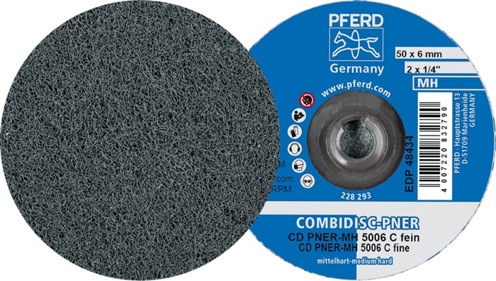 PFERD TOOLS Vliesronde CD PNER-MH 5006 SiC F Außen-D.50mm B.6mm COMBIDISC mittelhart - Vorteilspack