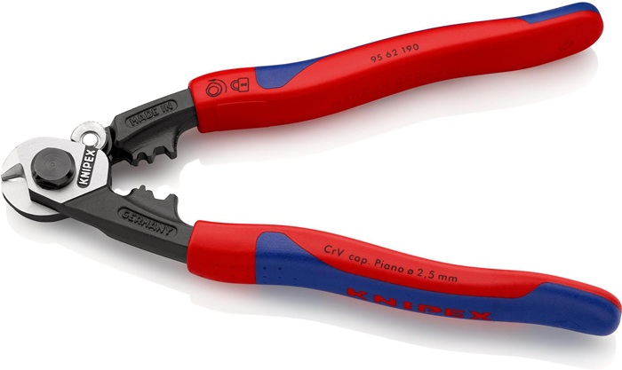 KNIPEX Drahtseilschere L.190mm pol.Mehrkomp.-Hüllen KNIPEX
