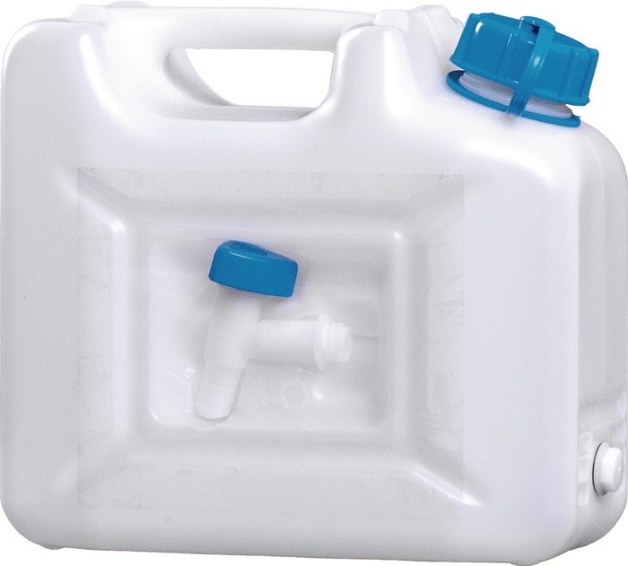 HÜNERSDORFF Wasserkanister 12 l HD-PE stapelbar, mit Auslaufhahn