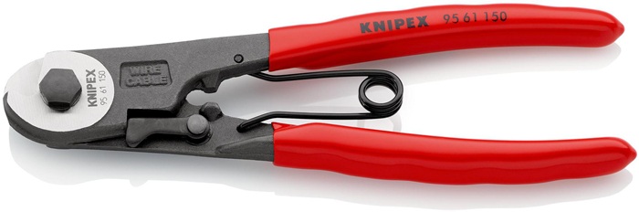 KNIPEX Bowdenzugschneider Gesamt-L.150mm Drahtseil-Ø 3mm pol.Ku.-Überzug KNIPEX