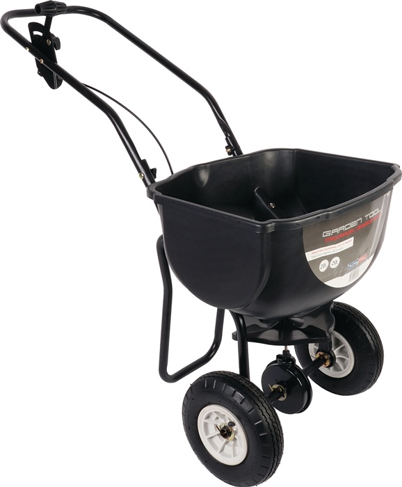 TALEN TOOLS Streugutwagen 20l Ku.schwarz Bereifung Gummiräder luftbereift 10-15m TALEN TOOLS