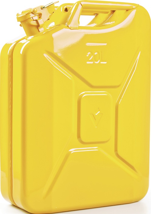 VALPRO Kraftstoffkanister 20l Zinkgelb RAL 1018 Stahlbl.0,9mm L345xB165xH470mm VALPRO