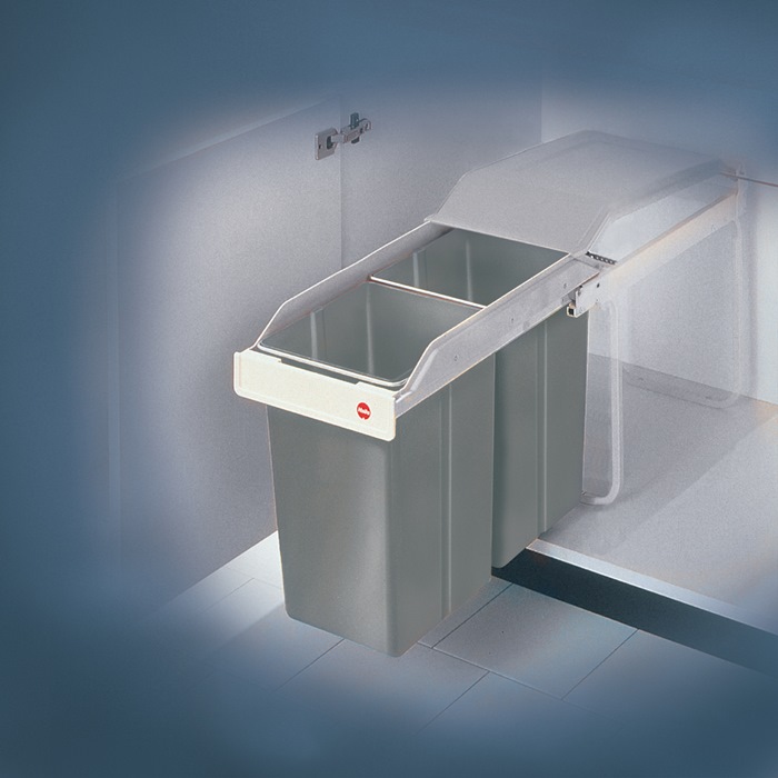 HAILO Abfallsammler 2 x 15 l B260xT510xH460mm grau