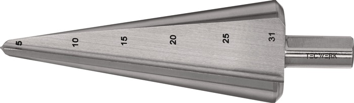 TECWERK Blechschälbohrer Bohrber.5-31mm HSS-Co Gesamt-L.103mm Z.2 TECWERK