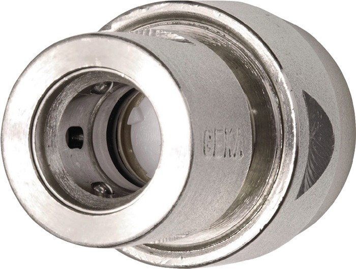 GEKA Schlauchstück Wasserstop Messing vernickelt Schlauchgröße 19 mm - Vorteilspack