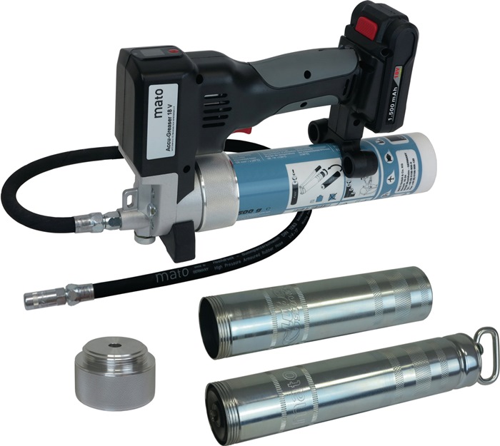 MATO Akku-Fettpresse 18 V / 1500 mAh