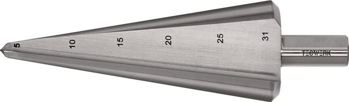 TECWERK Blechschälbohrer Bohrber.5-31mm HSS Gesamt-L.103mm Z.2 TECWERK