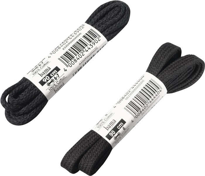 BAMA Schnürsenkel schwarz 90cm Kordelsenkel 12 PA BAMA - Vorteilspack