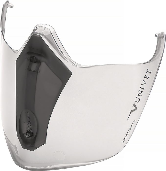 UNIVET Visier Polycarbonat transparent/schwarz