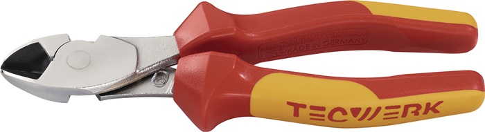 TECWERK Kraftseitenschneider L.180mm verchr.VDE Mehrkomp.-Hüllen TECWERK