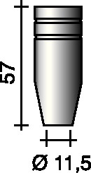 TRAFIMET Gasdüse stark konisch - Vorteilspack
