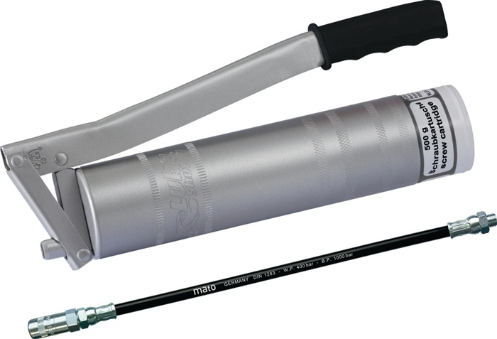 MATO Handhebelfettpresse für Lube-Shuttle Schraubkartuschen 500g