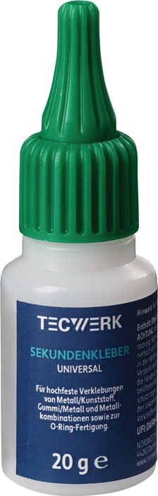 TECWERK Sekundenkleber Univ.20g NSF S4 farblos Flasche TECWERK - Vorteilspack