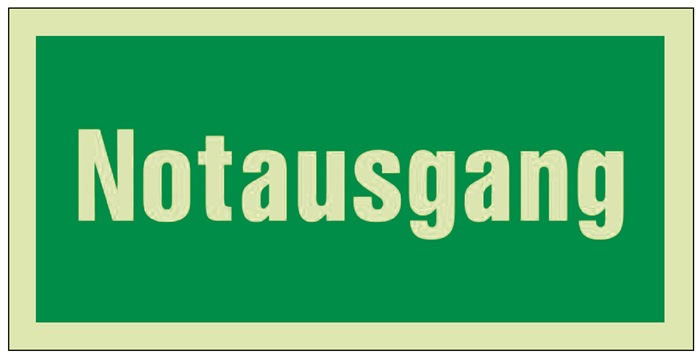 Rettungszeichen BGV A8 L297xB148mm Notausgang grün/weiß Ku.