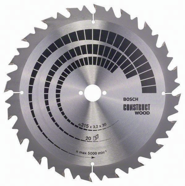 BOSCH Kreissägeblatt Außen-Ø 315 mm Zähnezahl 20 WZ