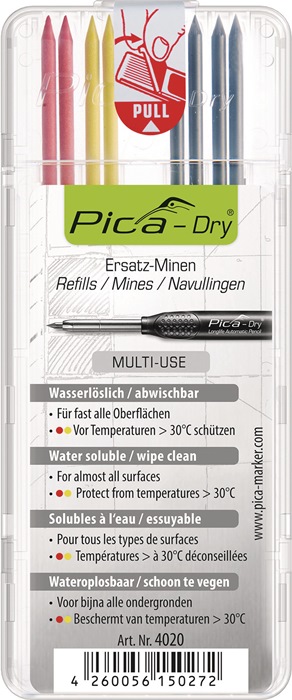 PICA Minen-Set 4x schwarz, 2x rot, 2x gelb