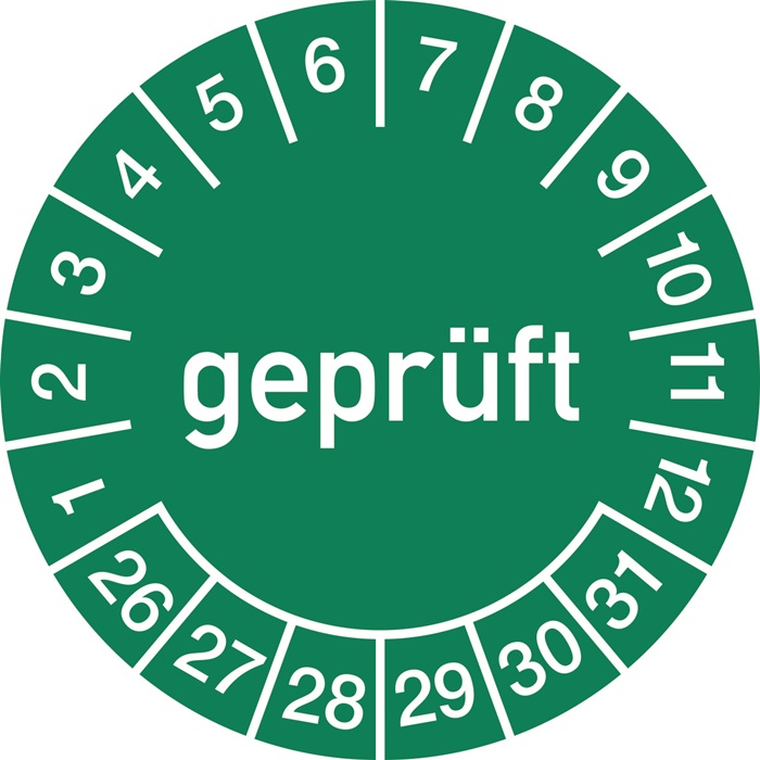 Mehrjahresprüfplakette Ø 15 mm