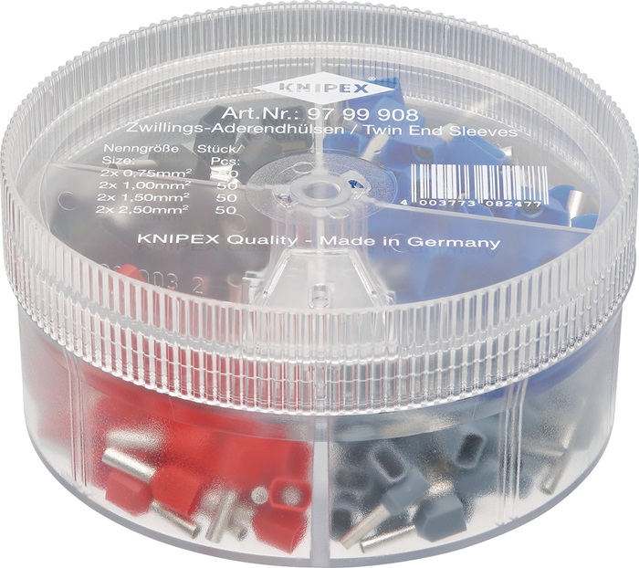 KNIPEX Sortimentsbox 200-teilig 2 x 0,75 - 2 x 2,5 mm²