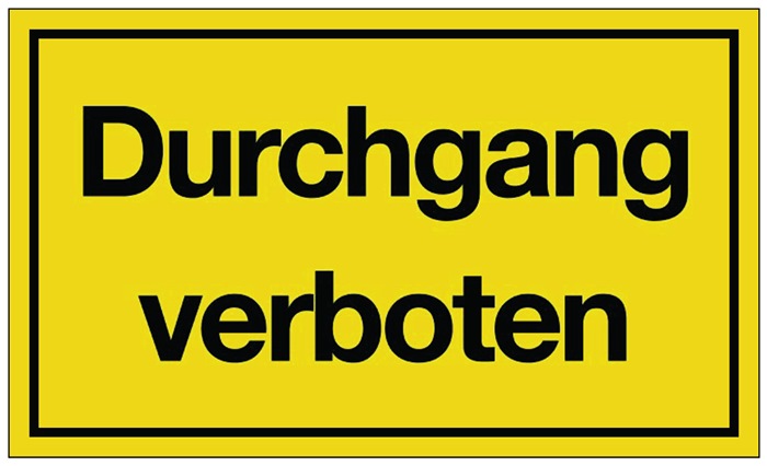 Hinweiszeichen Durchgang verboten - Vorteilspack