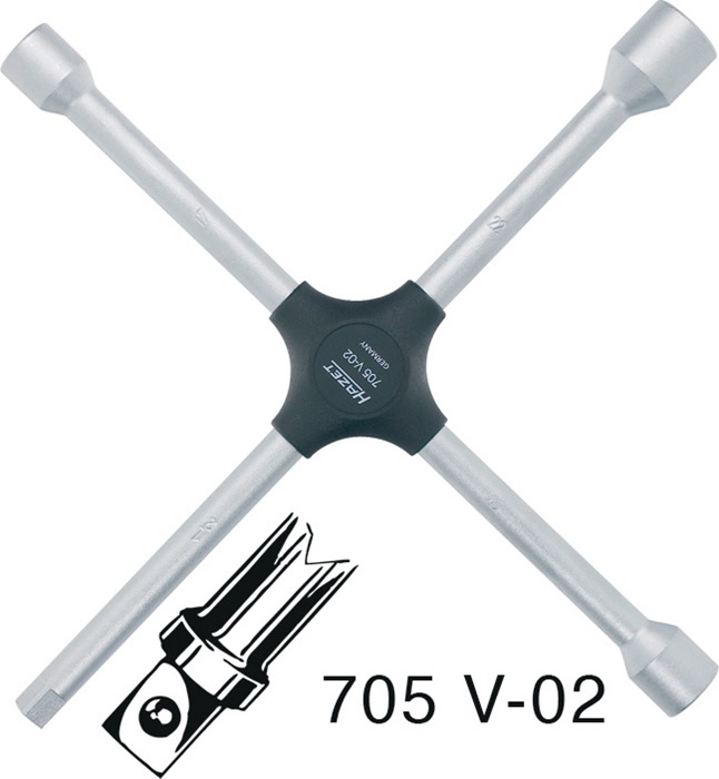 HAZET Kreuzschlüssel 17 x 19 x 22 x 12,5 mm(1/2″ 4-kant)