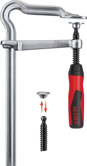 BESSEY Ganzstahlschraubzwinge Spannweite 160 mm Ausladung 80 mm