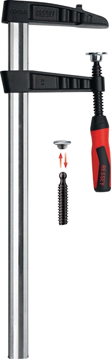 BESSEY Temperguss-Schraubknecht Spannweite 1000 mm Ausladung 120 mm