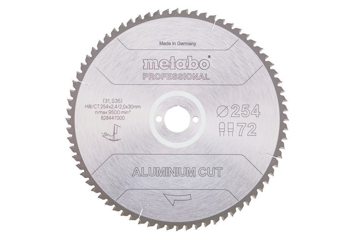METABO Kreissägeblatt D254x2,4/2,0xBohrung30mm Zähnezahl 72