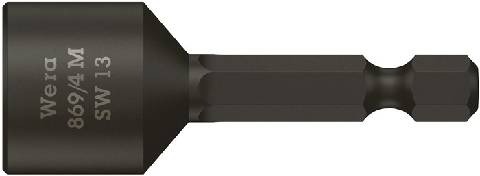 WERA Steckschlüsseleinsatz 869/4M m.6-KT.-Antr.SW 13mm L.50mm m.Magnet WERA