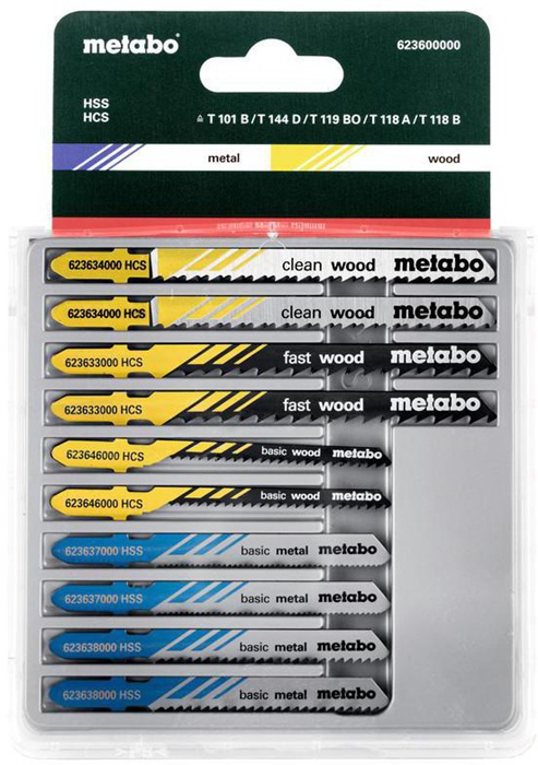 METABO Stichsägeblattsortiment 10teilig 6xHolz/4xMetall