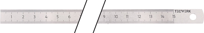 TECWERK Stahlmaßstab Länge 150 mm
