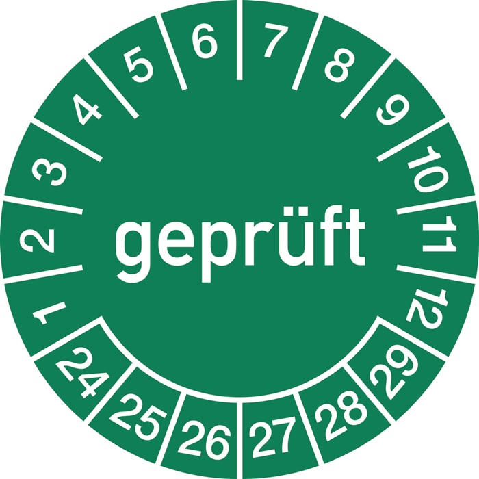 Mehrjahresprüfplakette Ø 15 mm