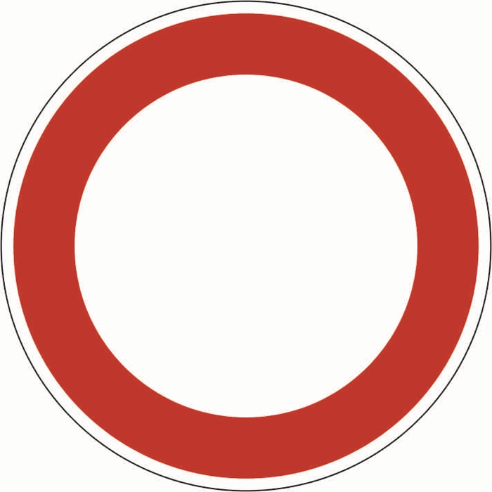 ADCO Verkehrszeichen VZ 250 Verbot f.Fahrzeuge aller Art D.600 mmx2mm Ronde RA2 ADCO