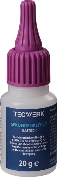 TECWERK Sekundenkleber elastisch 20g farblos Flasche TECWERK - Vorteilspack