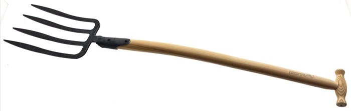 KRUMPHOLZ Spatengabel mit Federdülle, 4 Lanzenzinken