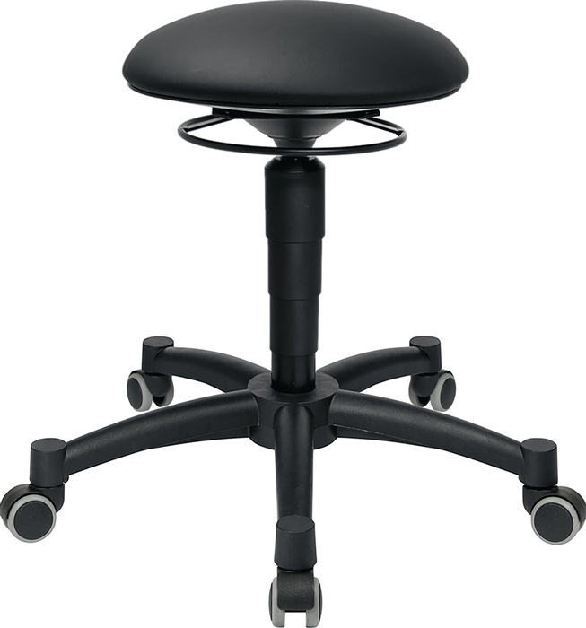 TOPSTAR Drehhocker Body Balance m.Rl.Kunstlederpolster schwarz Sitz-H.420-550mm TOPSTAR