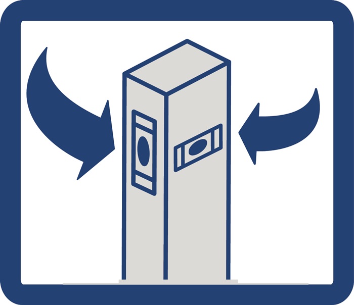 TECWERK Magnet-Wasserwaage 100cm Alu.blau m.Magnet ± 0,5 mm/m TECWERK