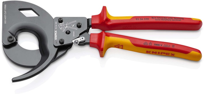 KNIPEX Kabelschneider Gesamt-L.320mm max.60 (600 mm²)mm pol.Mehrkomp.-Hüllen VDE KNIPEX