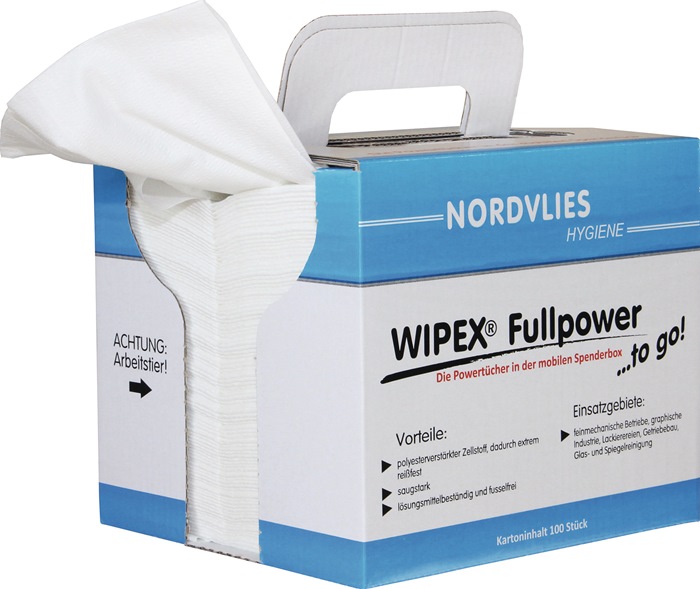 WIPEX Putztuch WIPEX Fullpower „TO GO" L.ca.380 mmxB.ca.320mm weiß z-gefaltet WIPEX