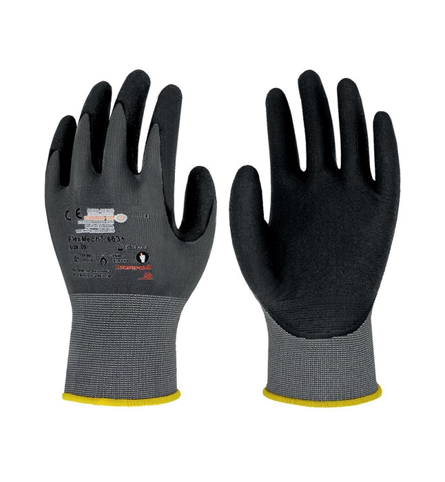 HONEYWELL Handschuhe FlexMech 663+ Gr.7 grau/schwarz EN420,EN388,EN407 PSA II HONEYWELL - Vorteilspack