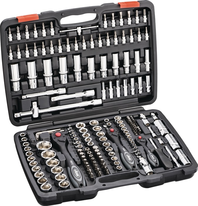 VIGOR Steckschlüsselsatz V2461 172-tlg.1/4+3/8+1/2 Zoll SW 4-32mm Z.72/72/72 6KT VIGOR