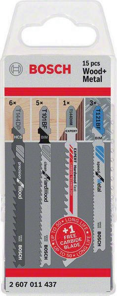 BOSCH Stichsägeblatt-Set 15-teilig Holz