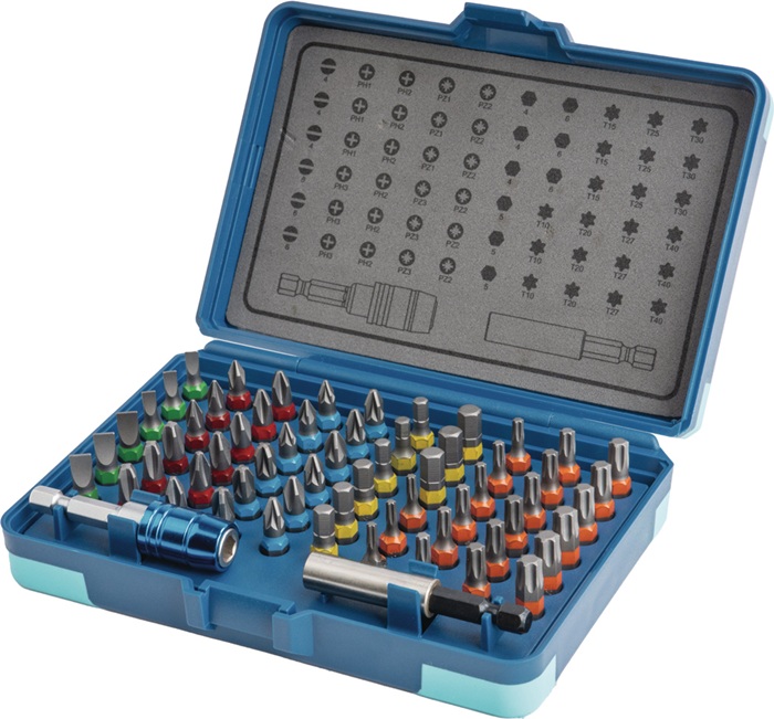 TECWERK Bitsortiment 62-tlg.Schlitz/PH/PZD/TX/6Kt.TECWERK