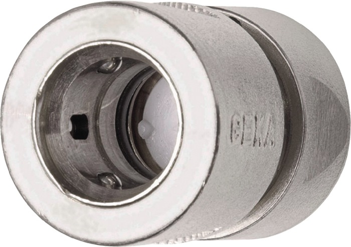 GEKA Schlauchstück Wasserstop Messing vernickelt Schlauchgröße 13 mm - Vorteilspack