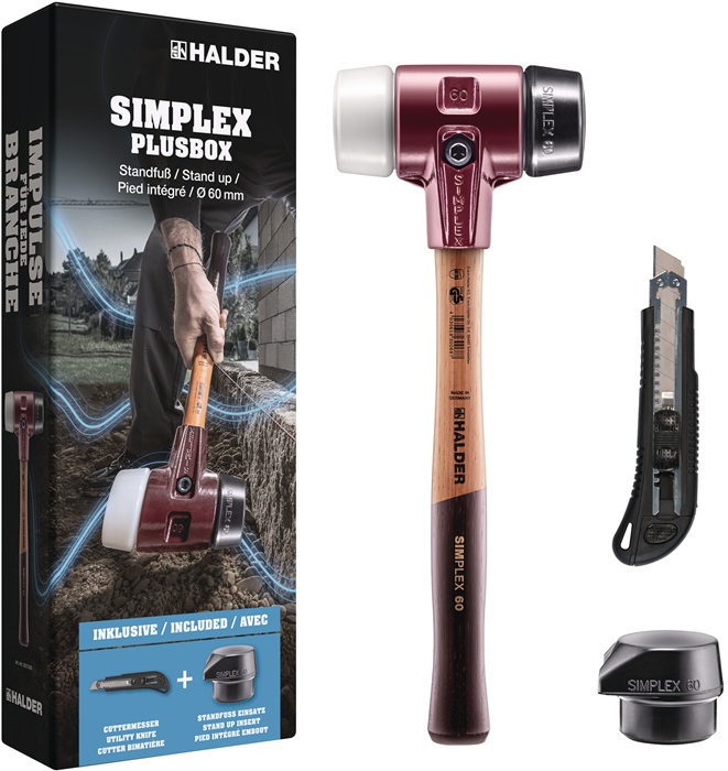 HALDER Schonhammer Länge 165 mm Kopf-Ø 60 mm