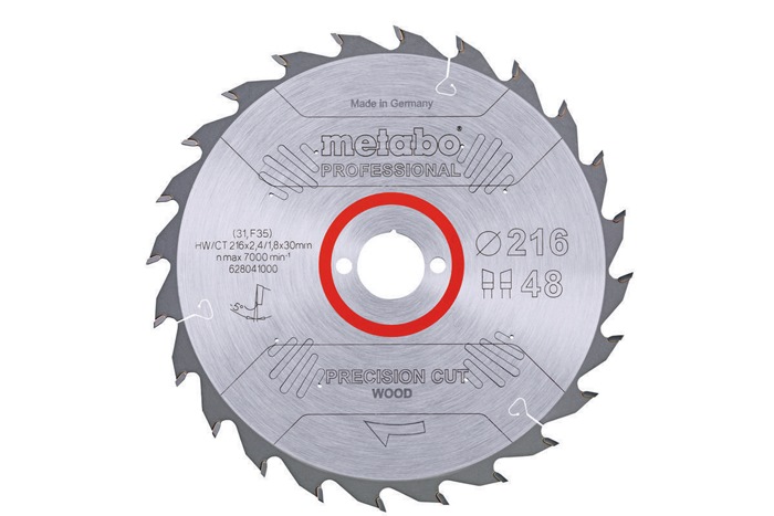 METABO Kreissägeblatt D216xSchnitt-B.2,4xBohrung30mm 48Zähne